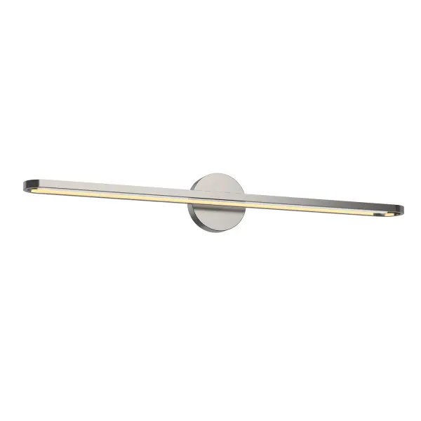 The Marlon vanity light combines contemporary geometric styling with practical integrated LED lighting. Its 36-inch width provides ample illumination for larger vanities while the matte black finish adds modern sophistication.