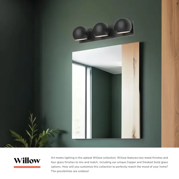Willow 22-Inch Vanity Light in Matte Black - Image 5