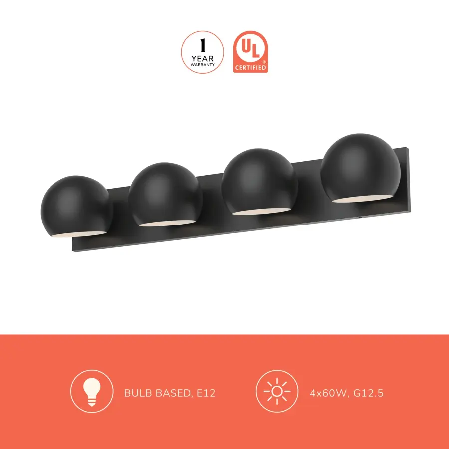 Willow 31-Inch Vanity Light in Matte Black - Image 3