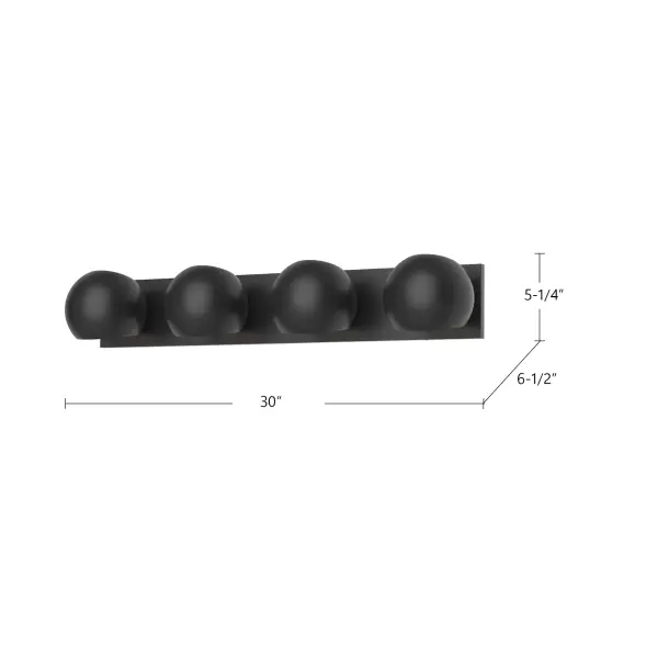 Willow 31-Inch Vanity Light in Matte Black - Image 6