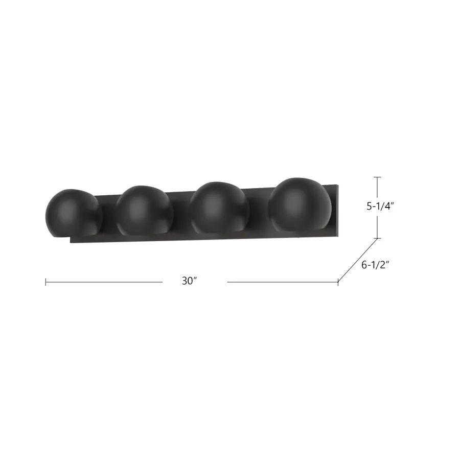Willow 31-Inch Vanity Light in Matte Black - Image 6