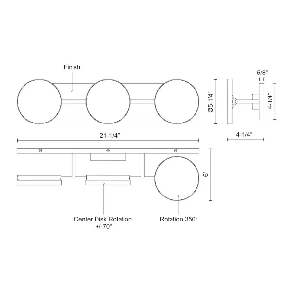 Novel 21-Inch Vanity Light in Matte Black - Image 11
