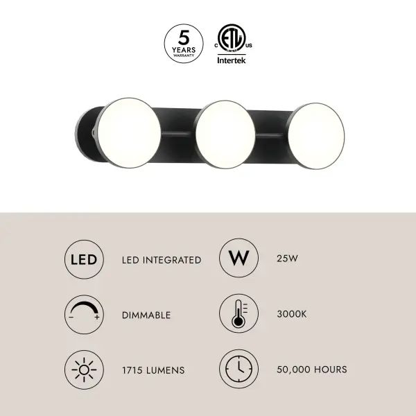 Novel 21-Inch Vanity Light in Matte Black - Image 8