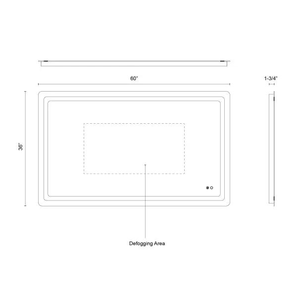 Seneca 60-Inch Frameless LED Vanity Mirror - Image 4