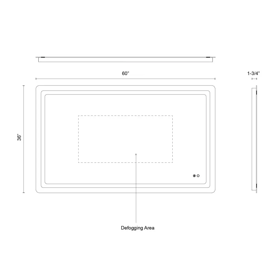 Seneca 60-Inch Frameless LED Vanity Mirror - Image 4