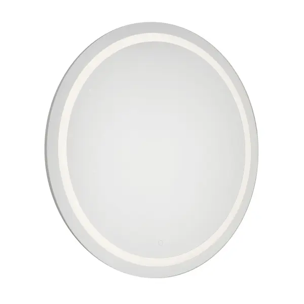 The Hillmont 40-inch round LED mirror combines contemporary design with practical functionality. Five selectable color temperatures and touch-based dimming provide perfect lighting control for grooming and makeup application.