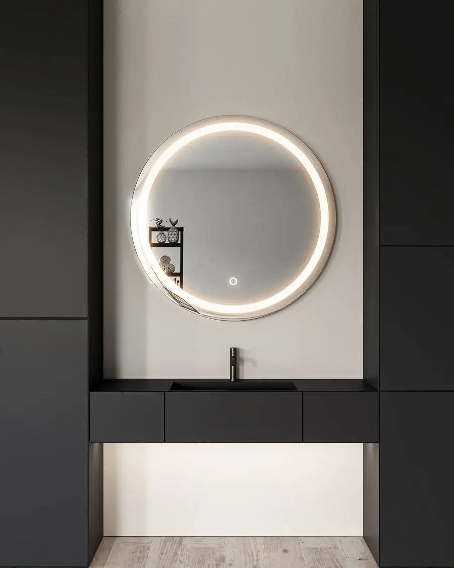 Hillmont 40-Inch Round LED Vanity Mirror - Image 2