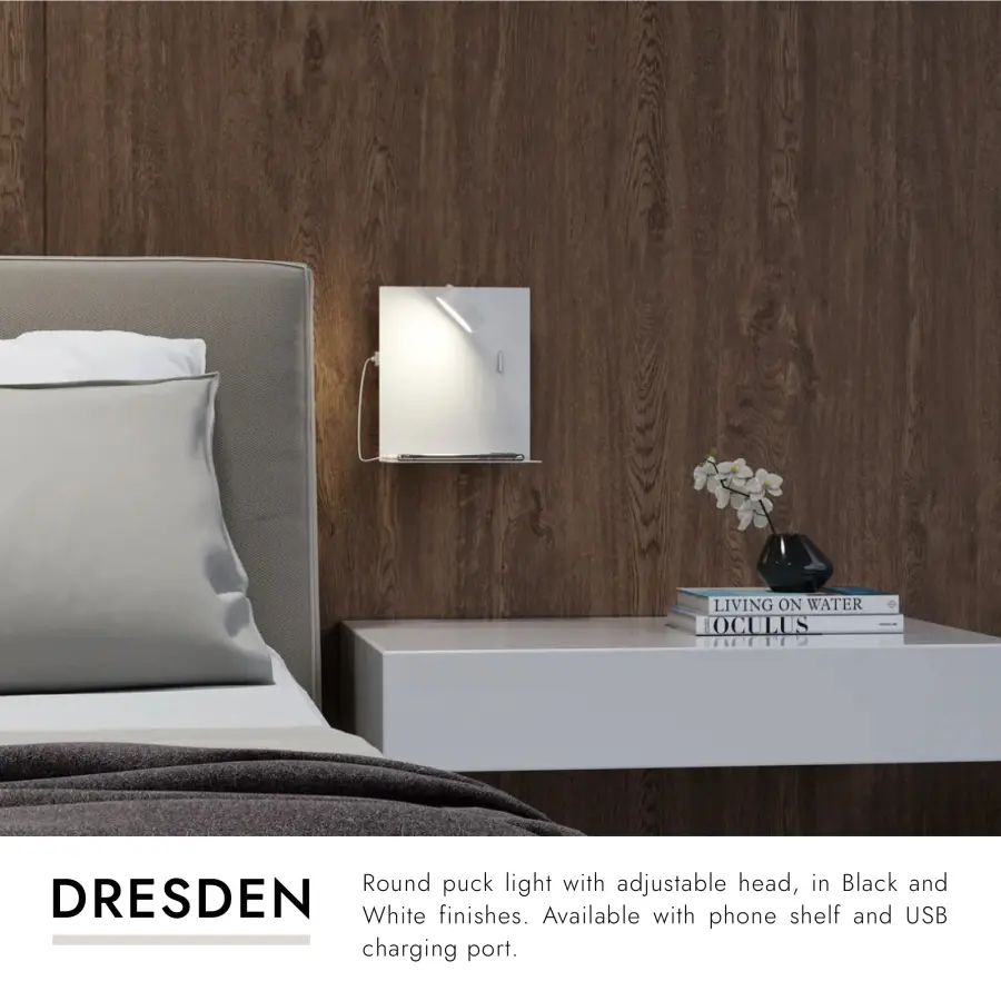 Dresden 7-Inch Wall Sconce with USB Port - Image 6