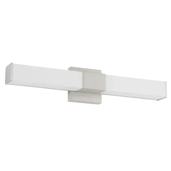 The Vivi 24-inch vanity light combines contemporary design with practical functionality. Its integrated LED with 5 color temperature settings (2700K-5000K) allows customization for any task or mood, while the clean rectangular profile with square accents adds architectural interest. - alternate view
