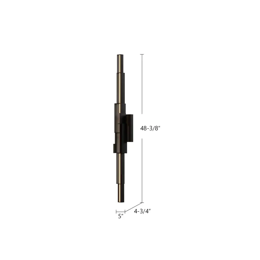 Enzo 48-Inch Wall Sconce in Matte Black - Image 2