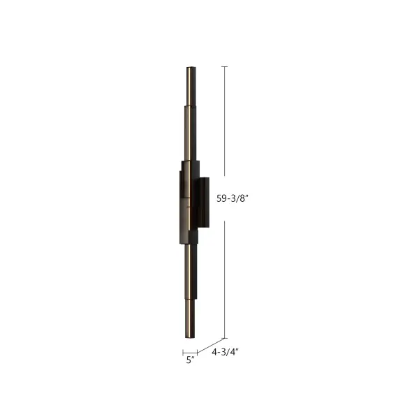 Enzo 60-Inch Wall Sconce in Matte Black - Image 5