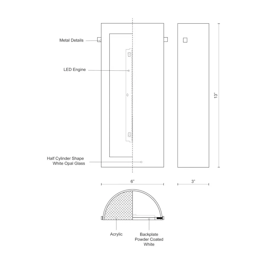Hudson 13-Inch LED Wall Sconce - Image 2