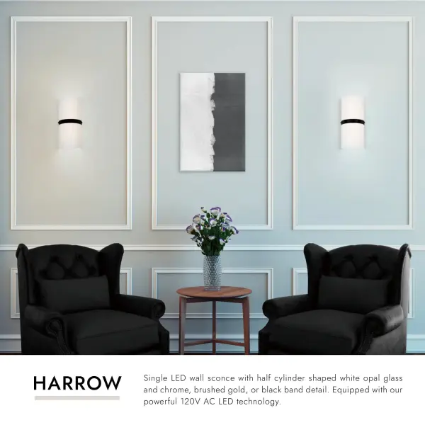 Harrow 13-Inch Wall Sconce in Brushed Gold - Image 7