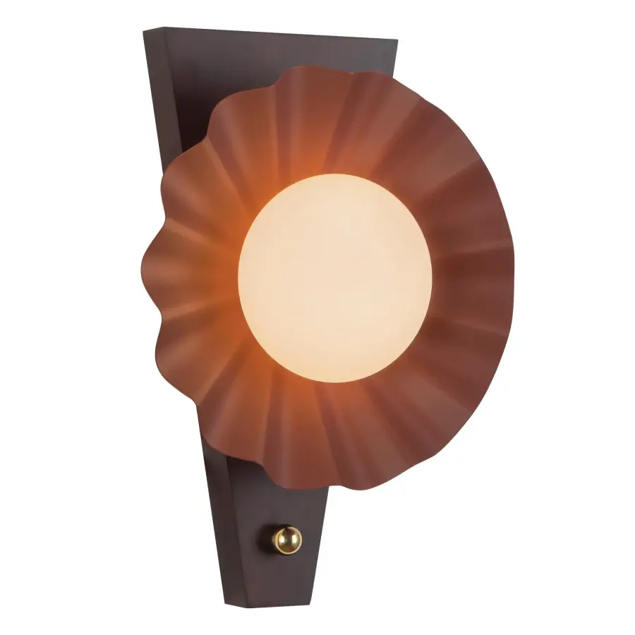 Furrow 12-Inch Wall Sconce in Burgundy - Image 2
