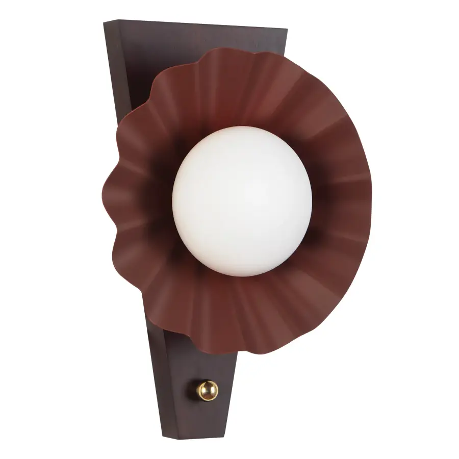 Furrow 12-Inch Wall Sconce in Burgundy - Image 14