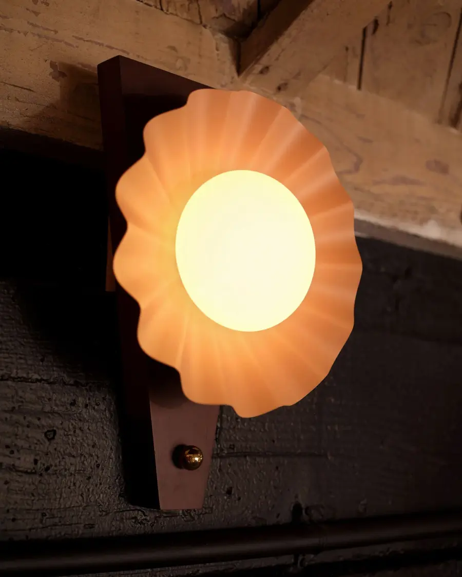 Furrow 12-Inch Wall Sconce in Burgundy - Image 17