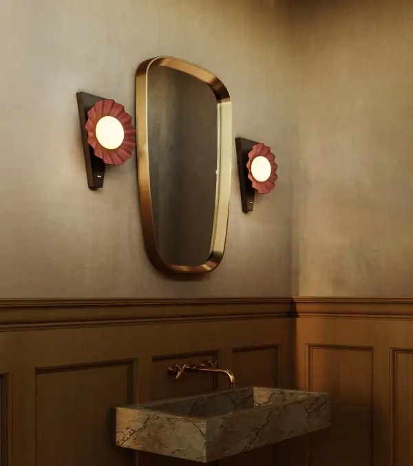 Furrow 12-Inch Wall Sconce in Burgundy - Image 4