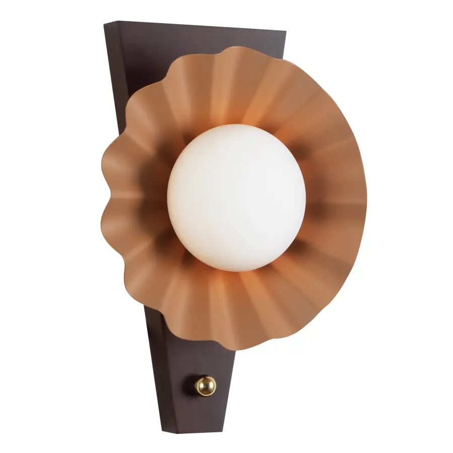Furrow 12-Inch Wall Sconce in Burgundy - Image 6