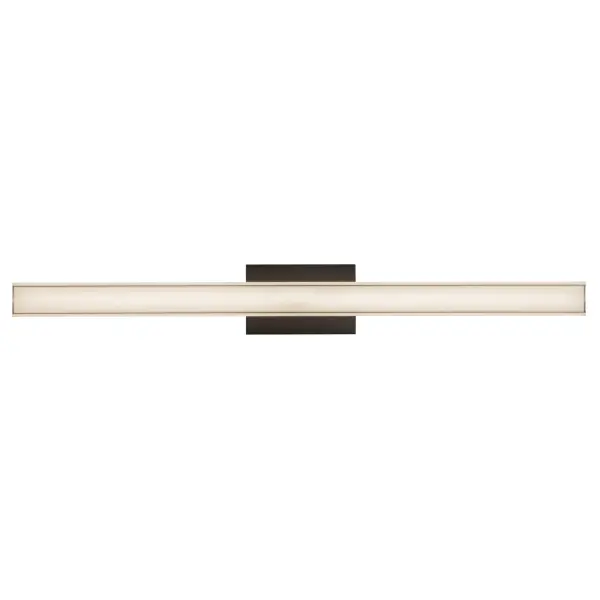 The Garland vanity light combines sleek minimalist design with practical functionality. Its integrated LED with 5 CCT options and double-wall diffuser delivers customizable, glare-free illumination perfect for grooming tasks. - alternate view