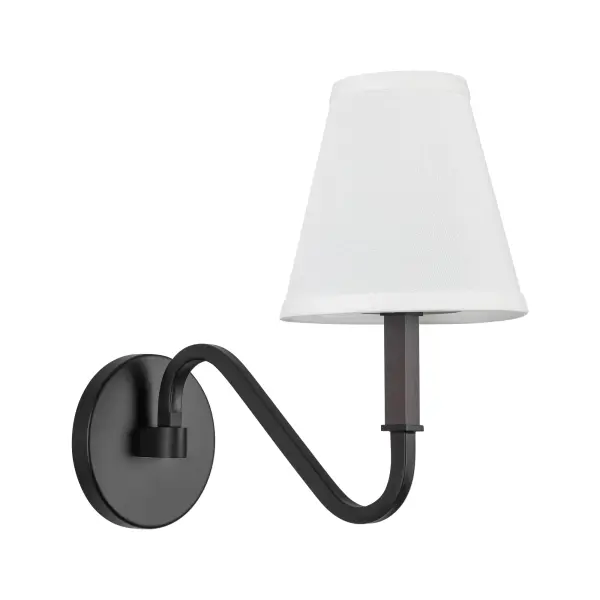 Sloan 6-Inch Wall Sconce in Brushed Gold with White Linen Shade - Image 5