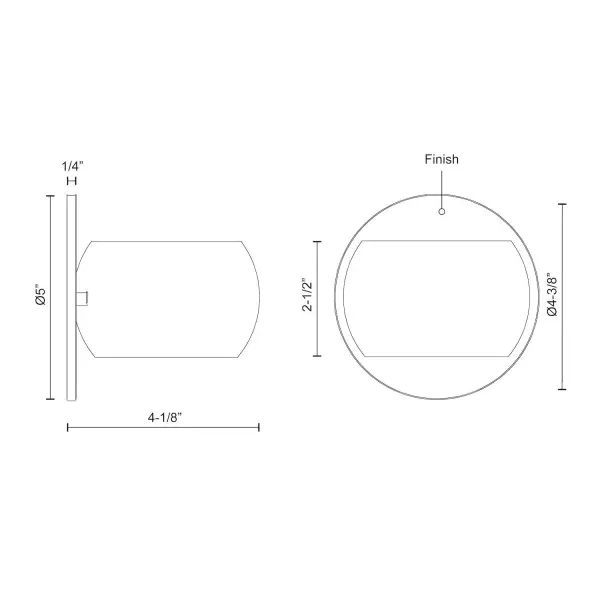 Flux 4-Inch Wall Sconce in Graphite Black - Image 4