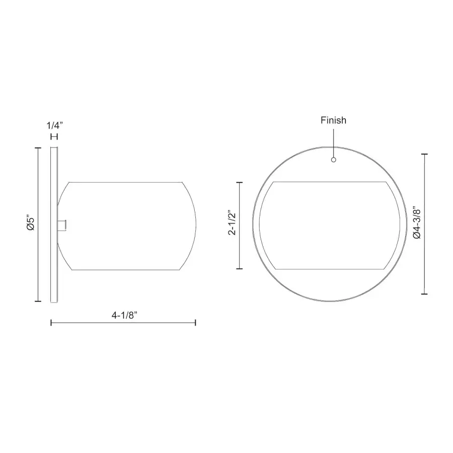 Flux 4-Inch Wall Sconce in Graphite Black - Image 4