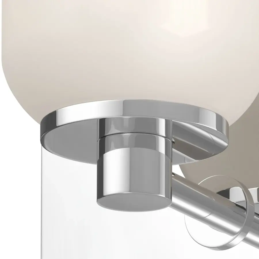 Nola 4-Inch Wall Sconce in Chrome with Gold Opal Glass - Image 2