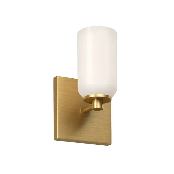 Nola 4-Inch Wall Sconce in Chrome with Gold Opal Glass - Image 3