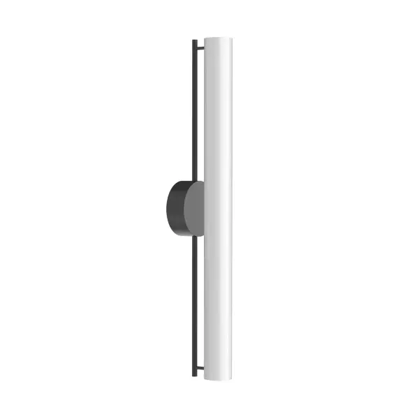 The Gramercy wall sconce features frosted glass cylinders arranged around a die-cast aluminum body, delivering even ambient lighting. With integrated LED, touch dimming, and a sleek matte black finish, it's ideal for modern bathrooms and hallways.