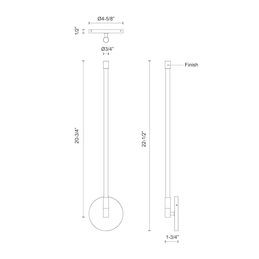 Motif 22-Inch Wall Sconce in Brushed Gold - Image 17