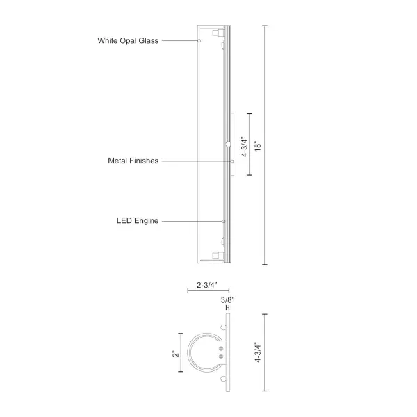 Bute 18-Inch Wall Sconce in Matte Black - Image 8