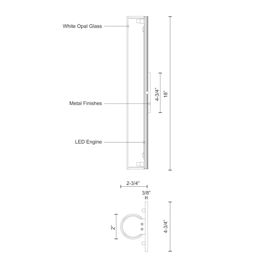 Bute 18-Inch Wall Sconce in Matte Black - Image 8