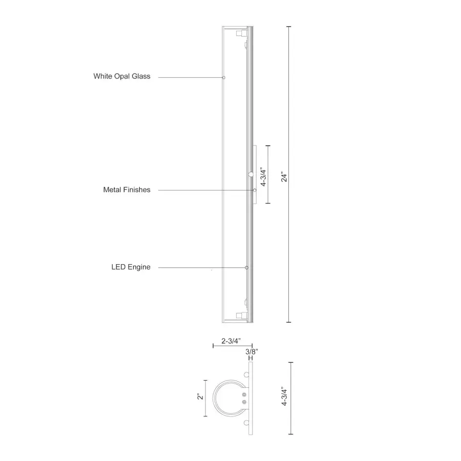Bute 24-Inch Wall Sconce - Image 8