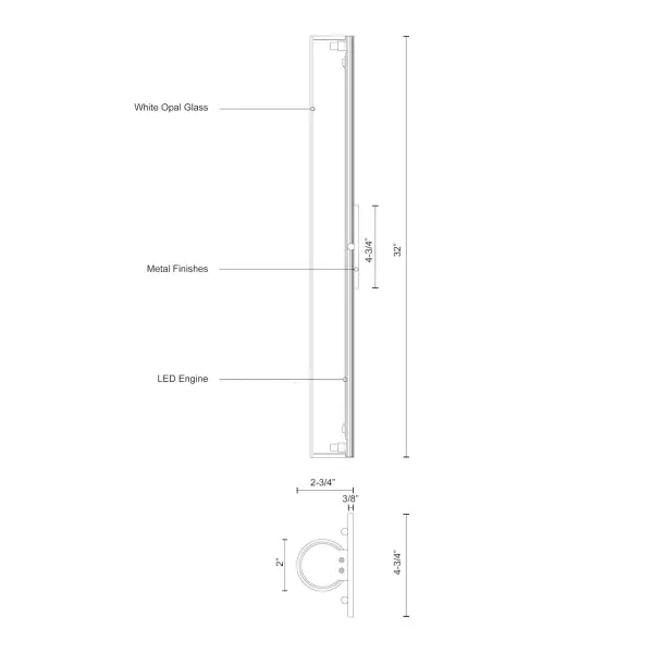 Bute 32-Inch LED Wall Sconce - Image 8