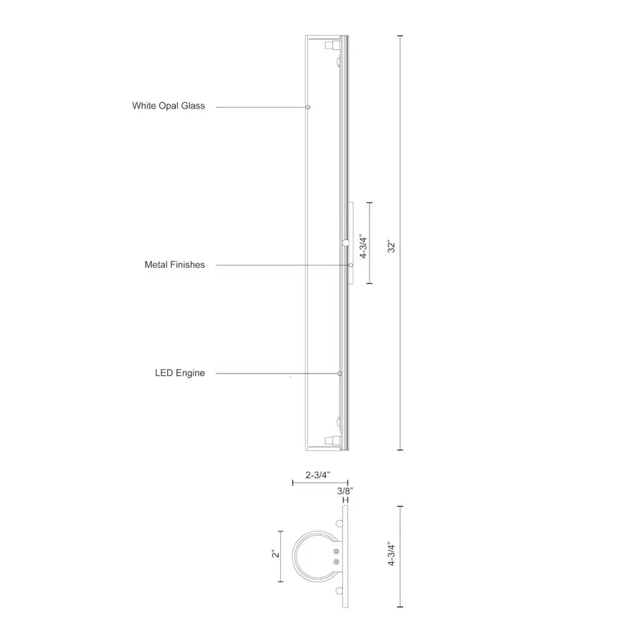 Bute 32-Inch LED Wall Sconce - Image 8
