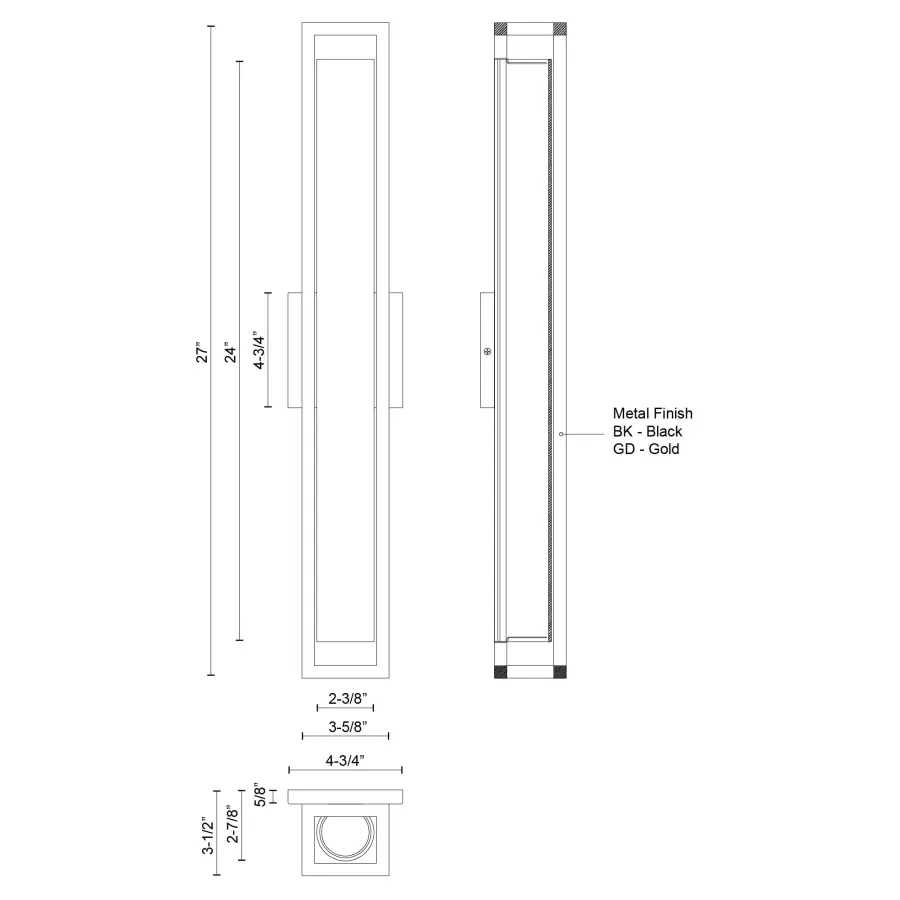 Lochwood 27" Modern Wall Sconce - Image 4