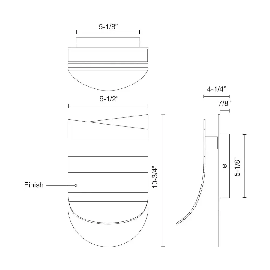 Sonder 6-Inch Wall Sconce in Matte Black and White - Image 3