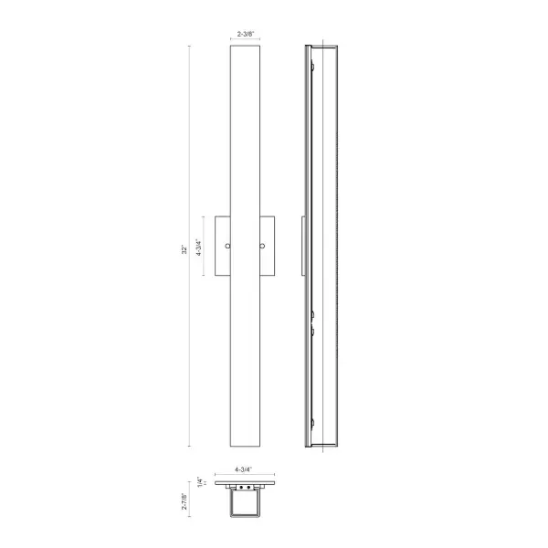 Melville 32-Inch Wall Sconce in Matte Black - Image 4