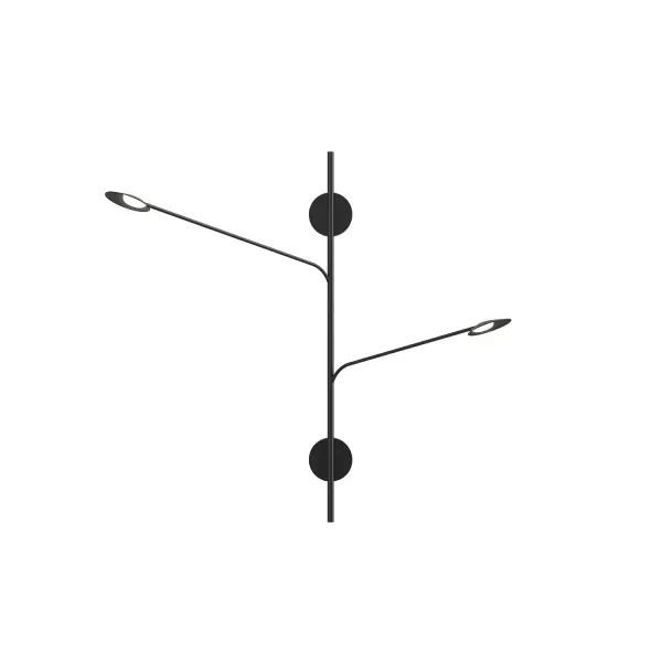 Rotaire 2 Head Wall Sconce in Matte Black - Image 4