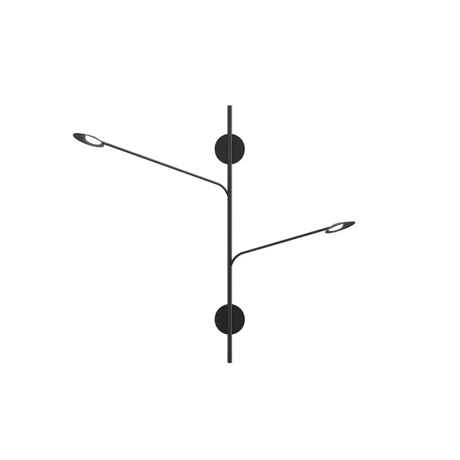Rotaire 2 Head Wall Sconce in Matte Black - Image 4