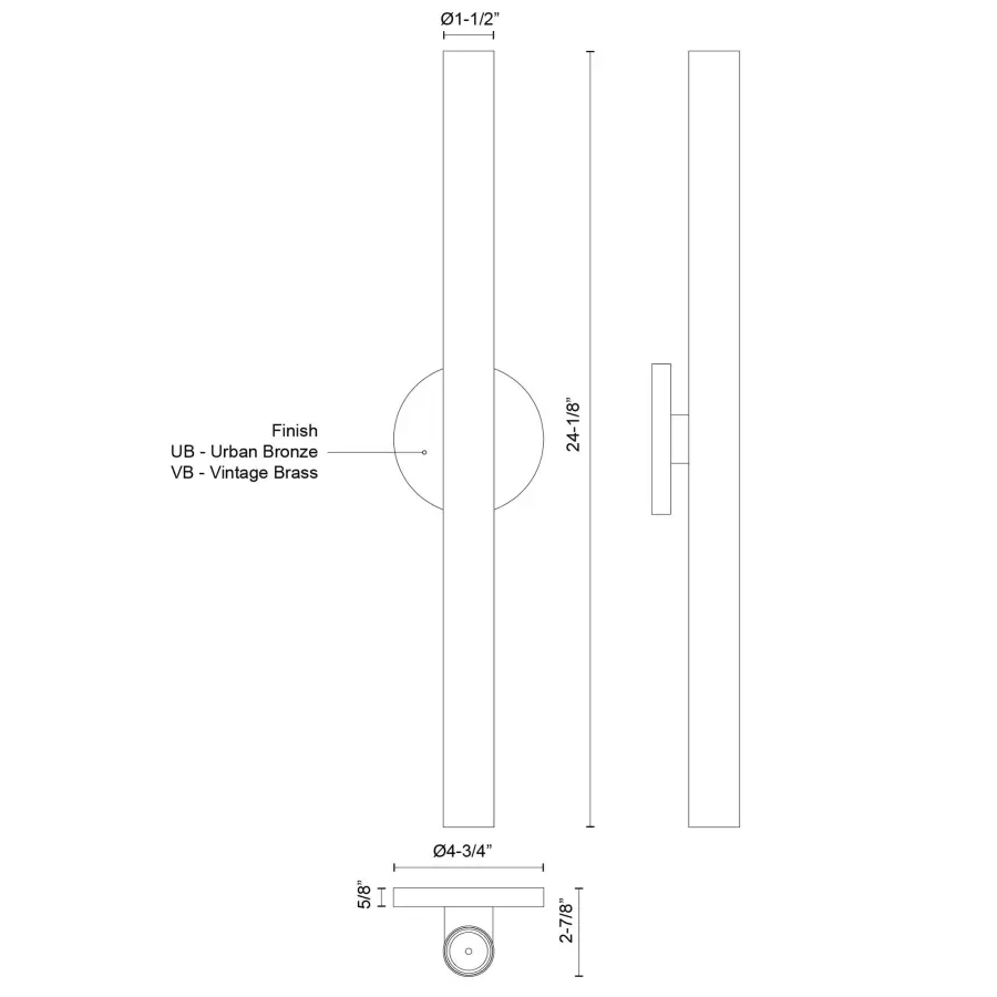 Mason 24-Inch Wall Sconce in Urban Bronze - Image 10