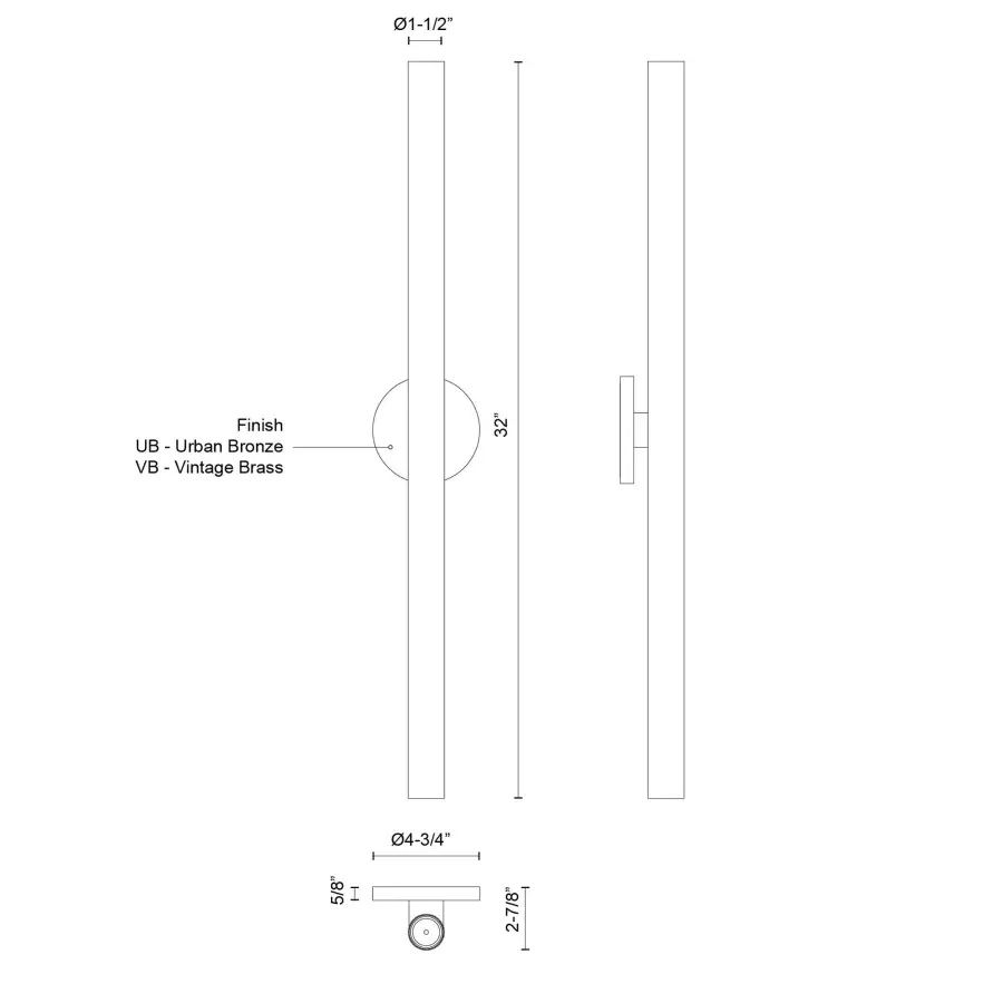 Mason 32-Inch Wall Sconce in Urban Bronze - Image 8