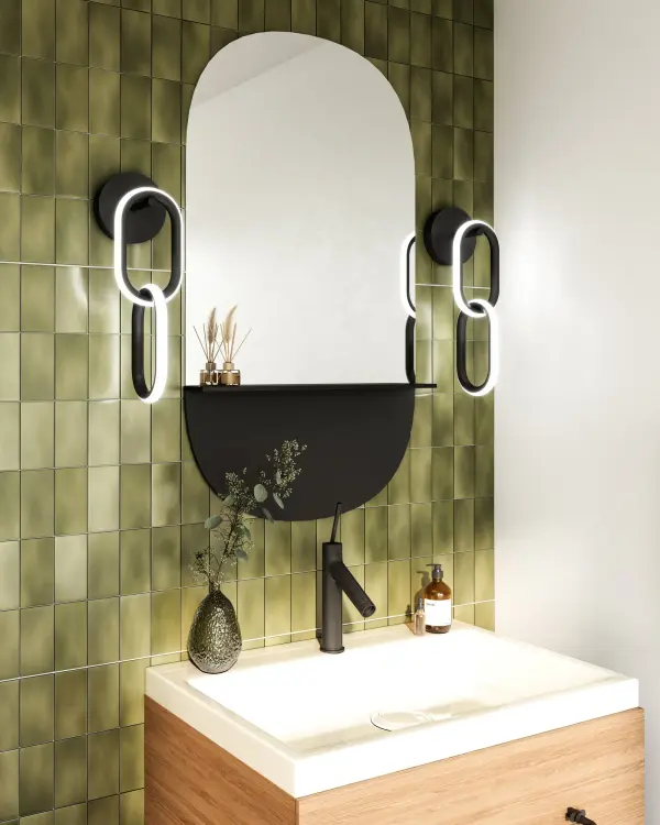 Airen 17" Wall Sconce in Matte Black - Image 3