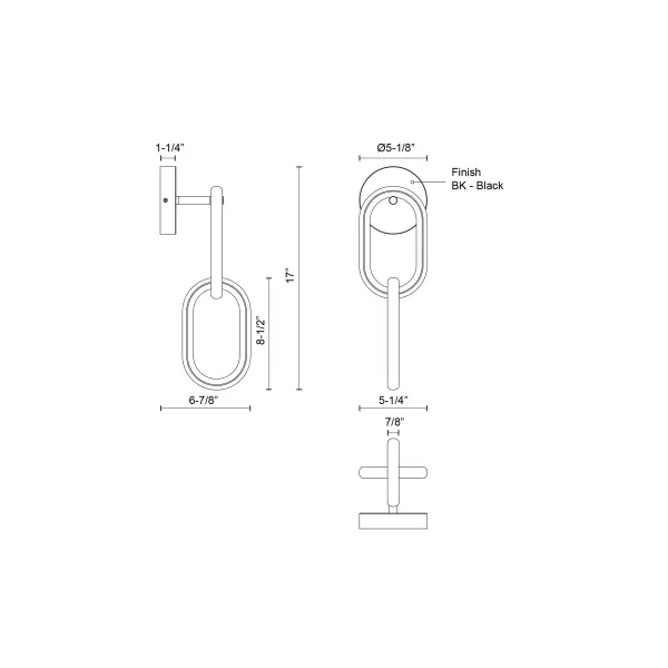 Airen 17" Wall Sconce in Matte Black - Image 5