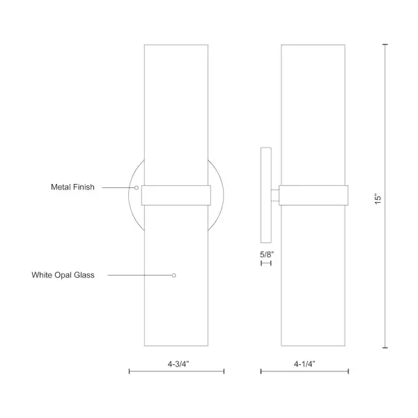 Milano 15-Inch LED Wall Sconce - Image 4