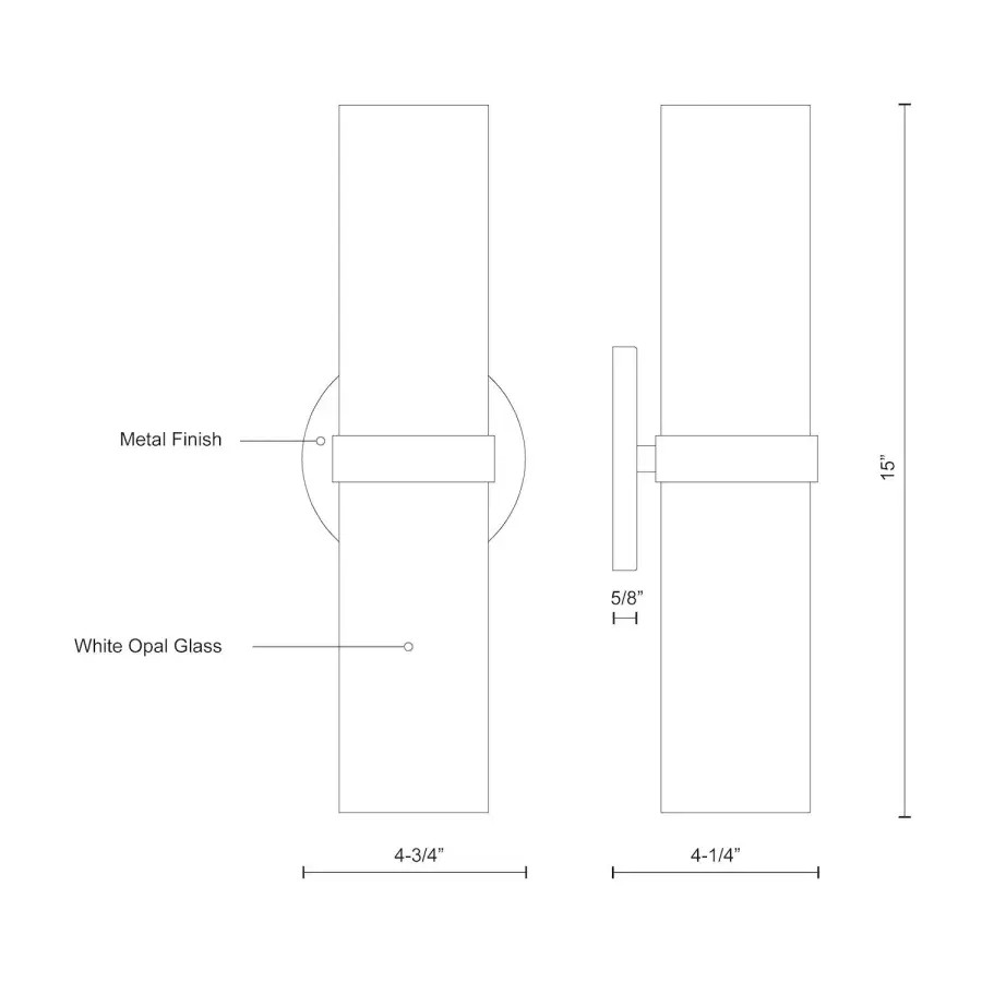 Milano 15-Inch LED Wall Sconce - Image 4