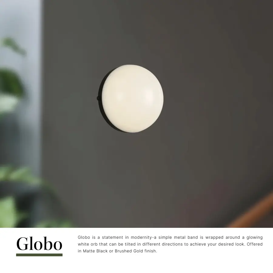 Globo 7-Inch Wall/Vanity Light in Brushed Gold - Image 7