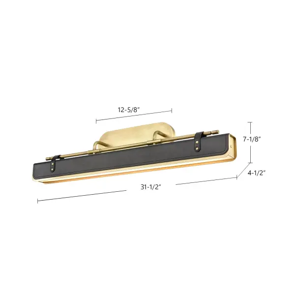 Valise 32-Inch Vintage Brass Wall/Vanity Light - Image 9