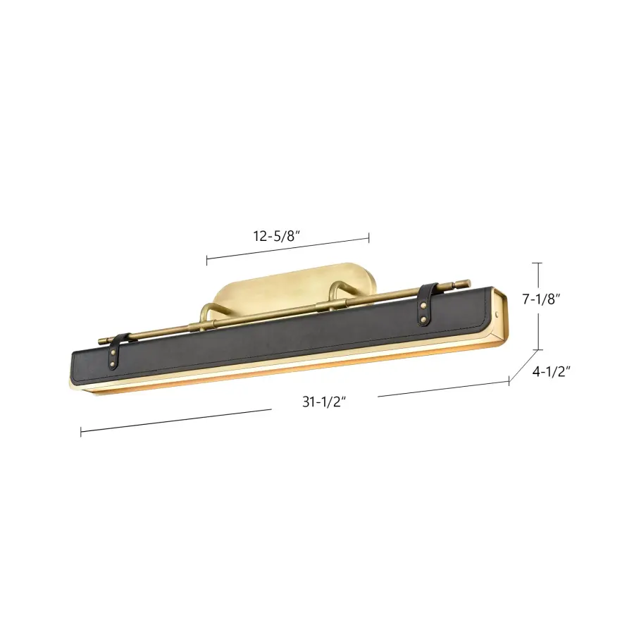 Valise 32-Inch Vintage Brass Wall/Vanity Light - Image 9