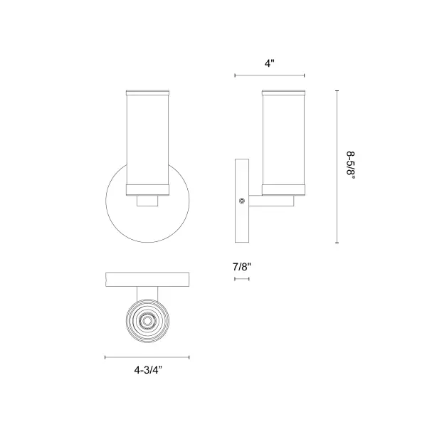 Revolve 8-Inch Wall/Vanity Light in Natural Brass - Image 11